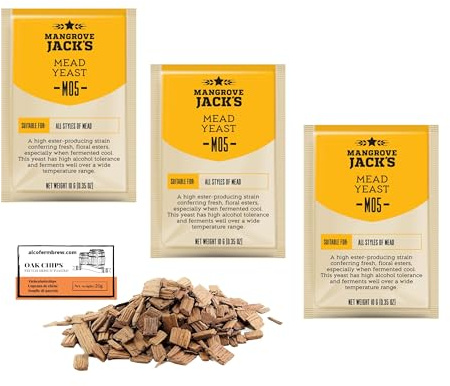 3 x Mangrove Jack’s 11g/25L - Methefe - Hefe zur Met-Gärung, Hefe für Honig, Weinhefe
