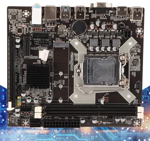 Carte Mère LGA 1150, pour Carte Mère de Jeu H81 4ème Génération avec 4 SATA 1 PCIE X 16 RJ45 M.2 VGA HDMI 5 Ports USB, Prise en Charge de la Carte Mère Ethernet RTL8105E 2