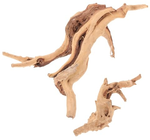 VILLFUL 2pcs Aquarium Driftwood Decor Dead Wood Rhododendron Root Fish Tank Landscape Ornament