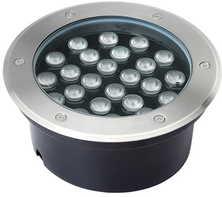 Lumière Jardin Enterré - Spot Encastrable LED Exterieur, Projecteur sol intégré AC 220 V, éclairage chemin d'éclairage étanche IP67, pour lampadaire cour pont passerelle voie(Warm White color,12W)
