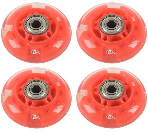 Xptieeck 2 Paar 8mm Dia 608ZZ Lager Inline Roller Skating Skate Rad Rot