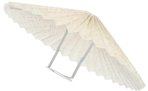 Garneck Pleated Lamp Shade Umbrella Lampshade Replacement for Table Lamp Pendant Light Shade for E27 Fitting Linen Colour 12.20 X 12.20 X 6.30 in Home Bedroom Hotel