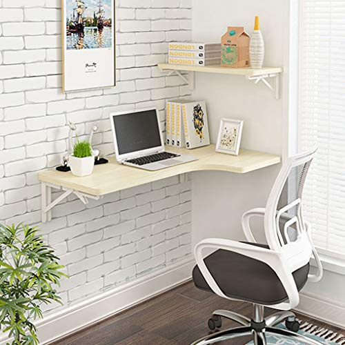 Tavolo da lavoro da parete in legno per tavolo da lavoro da cucina, disponibile in 5 misure e 6 colori
