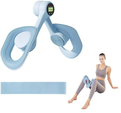 Dispositivos de ejercicio de suelo pélvico, ejercitador de muslos con pantalla inteligente para contar, diseño antideslizante, entrenador de suelo pélvico Kegel para mujeres, equipo de gimnasio en