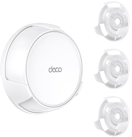 EDUP Väggfäste för Deco BE23/BE25/BE3600/BE5000 Mesh WiFi 7-system, platsbesparande hållare med dold kabelhantering, säker och elegant design (vit, 3 stycken) | Passar Deco BE25, BE23, BE26, BE3600, BE5000, WB7200, WB10800 & WB14400, ABS-platsbesparande fäste med kabelhantering