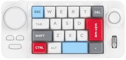 Teclado para juegos de 19 teclas de color, palanca de mando programable, doble rueda macroed, interruptores intercambiables en caliente, ahorro de espacio, retroiluminación de color, teclado mecánico