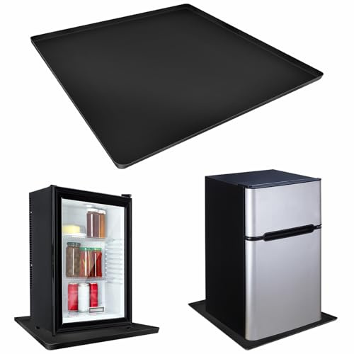Befun Silicone Fridge Mats, Washing Machine Non-Slip Mat 60x60x1.5cm | Washable, Non-Slip, Floor Protector Mat, Durable Multifunctional, Spill-Proof Fridge Tray for Dryer Mini Fridge Wine Cabinet