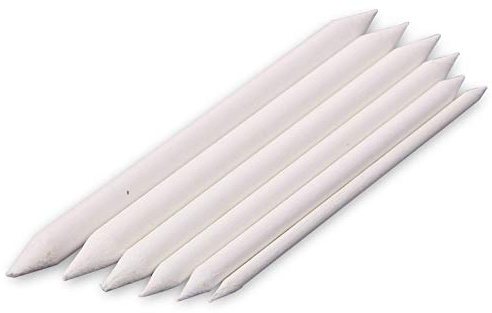 6 pcs/lot Mélange Smudge Stump Stick tortillon Sketch Art Blanc Dessin Pen Outil papier de riz