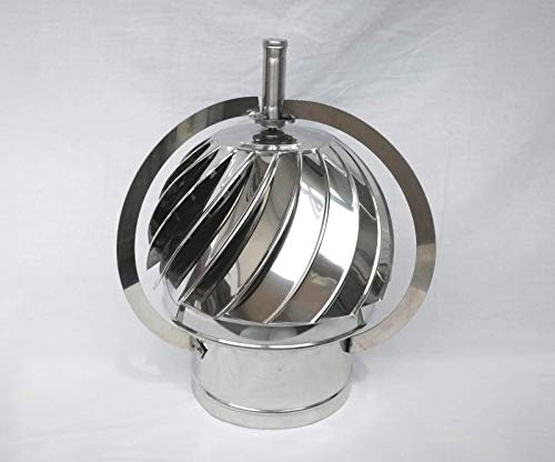 Kaminaufsatz säurebeständigen Edelstahl drehbarer Kugelaufsatz Schornsteinaufsatz Lüftungsaufsatz Ofen Schornsteinhaube Schornsteinabdeckung Rohrabdeckung Kaminabdeckung Aspirator (200 mm)