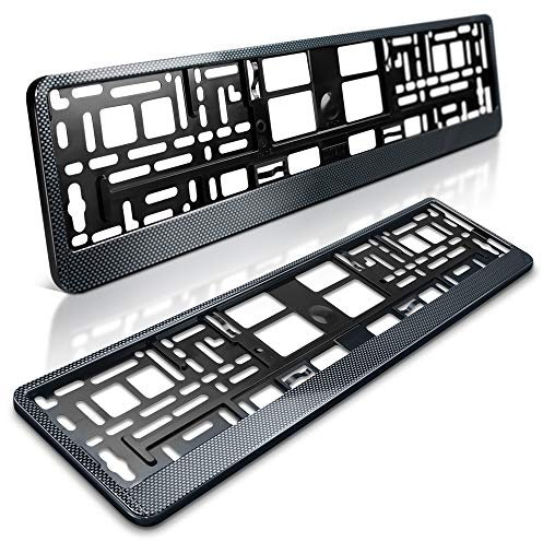 schildEVO 2 Kennzeichenhalter | Carbon | Auto PKW Kfz | Nummernschildhalter | Kennzeichenverstärker | DHL-Versand