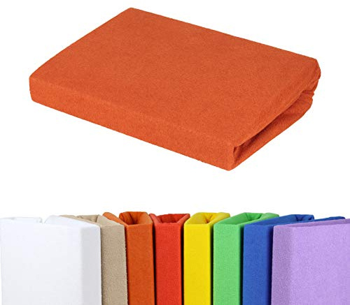Gerald Wittmann Drap-housse en tissu éponge 90 x 200-100 x 200 cm - Marron tabac