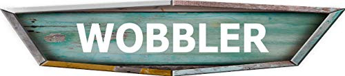 ANY AND ALL GRAPHICS WOBBLER Old School Retro Shaped Weathered Rustic Painted Wood Look Novelty décor Composite Aluminum Beach Cottage Sign.