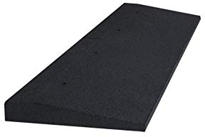 Bordsteinrampe Gummirampe Auffahrrampe Auffahrhilfe 1000x250x50mm Rampe Überfahrrampe Schwellenrampe (Schwarz)