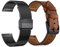 Yeejok 22 mm Smartwatch-Armbänder kompatibel für Fossil Herren Gen 5 Carlyle / Damen Gen 5 Julianna / Gen 4 Explorist HR, schwarzes Mesh gewebtes Metall Uhrenarmband & braunes Echtlederband