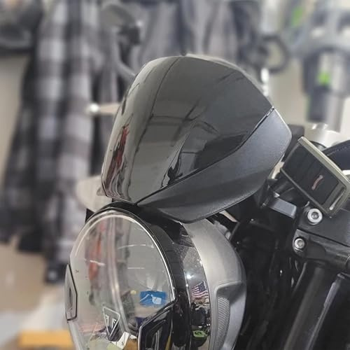 Lorababer motorcykel framskärm visir skydd ny vindruta flygskärm vinddeflektor vindruta kåpa kompatibel med T-riumph Trident 660 2021 2022 2023 (svart)