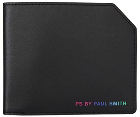 PAUL SMITH Herren-Regenbogen, Leder, Schwarz, Regenbogen, Minimalistisch