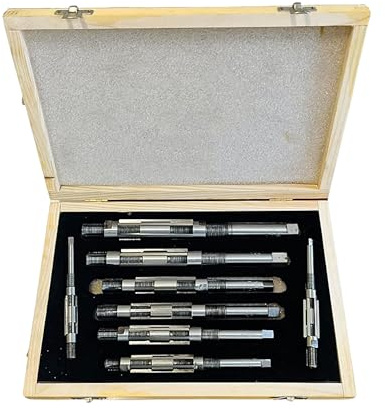 Rahish Tools Verstellbares Handreibahlenwerkzeug H4–H11 15/32–1-1/16 Reibahlenwerkzeug für präzise Lochbearbeitung mit Klingen aus Kohlenstoffstahl Handreibahlen für Metall & Holz 11,90–26,98 mm