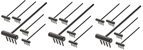 jojofuny 18pcs Zen Mini Rakes for Sandbox and Table Use Small Garden Rakes Handle for Meditation and Landscape Micro Gardening