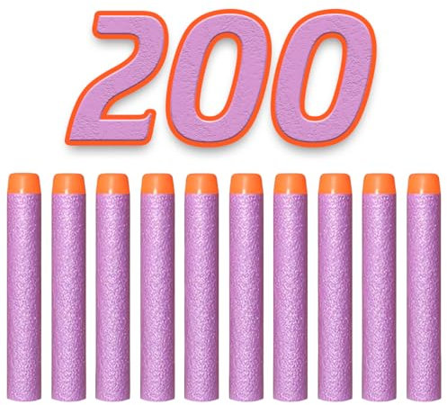 König Design Nerf Pfeile - 200 Stück Nerf Darts Nerf Munition Pfeile Dart Bullets Refill Darts Foam Pfeile für N-Strike Elite Blasters Series Hasbro Fortnite