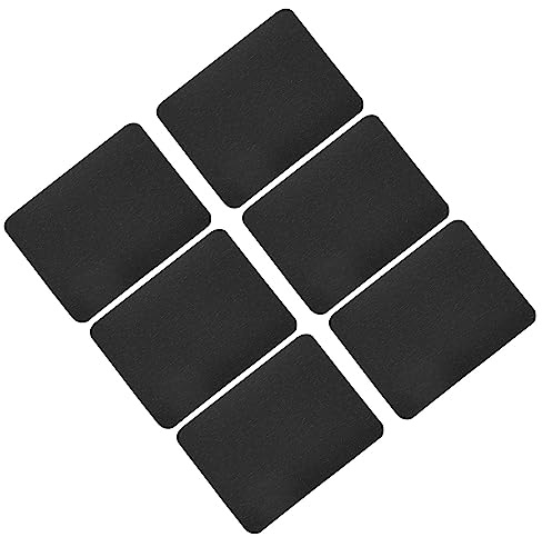 sourcing map 6 Stück Flicken zum Aufbügeln, 125mm Selbstklebende Reparaturflicken Bügelflicken Patches, Patches zum Aufbügeln für Jeans und Kleidung (Schwarz)