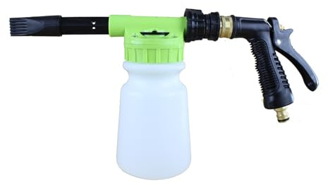 Auto-Schaumpistole, 900ML Multifunktionale Auto Reinigung Schaum Pistole, Einstellbare Profi Schaum Waschpistole für Auto-und Motorrad Gärten Waschen Werkzeug fit Gartenschlauch SchaumsprüHer (Grün)