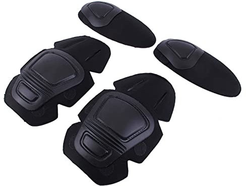 Knieschoner Militärische taktische Knieschützer Ellenbogen-Support-Armee Airsoft-Kniespelz-Frosch-Anzug Interpoliertes Knieschutzkriegs-Game-Kampf-Knie-Kappe Volleyball knieschoner (Size : Knee Pad E