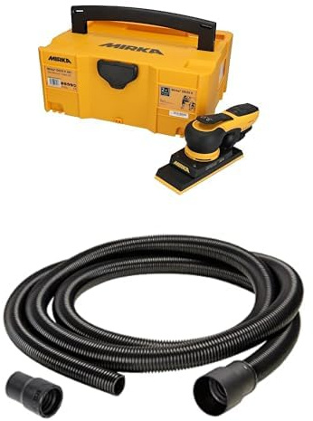 Mirka DEOS II 383 Schwingschleifer im Koffer 70x198mm 300 W vibrationsarme Schleifmaschine + Mirka Antistatischer Absaugschlauch 4m