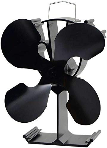 HPTHLY 4 Blades Heat Powered Stove Fan+ 19% Fuel Saving Stove Fan For Wood Burner/Fireplace-Eco Friendly