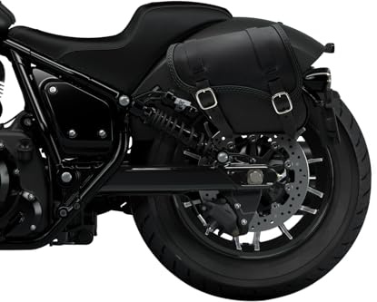 ends cuoio – Satteltasche aus Leder kompatibel mit 2022-2025 Indian Sport Chief, Chief Bobber, Chief Dark Horse - Magnetische Schnellverschlüsse - 100% Made in Italy (Schwarz, Linke Seite)