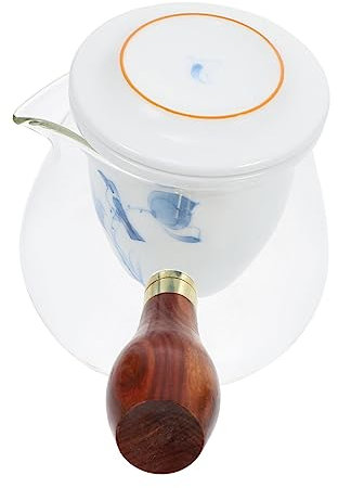 Alipis Tetera De Vidrio Portátil Recipiente para Hervidor De Té para Casa De Té