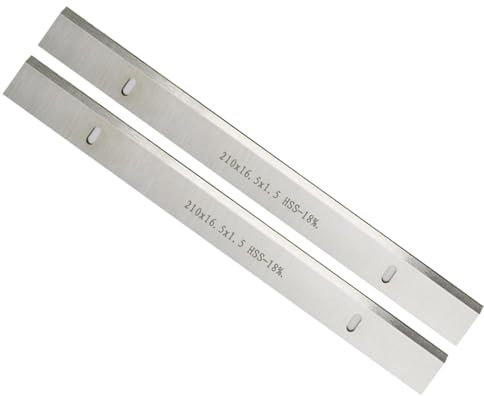 1 Pair 210mm HSS Thickness Planer Blades 210x16.5x1.5mm Jointer Knives For Scheppach Einhell Erbauer Woodworking Tool Accessories (Size : 210mm)