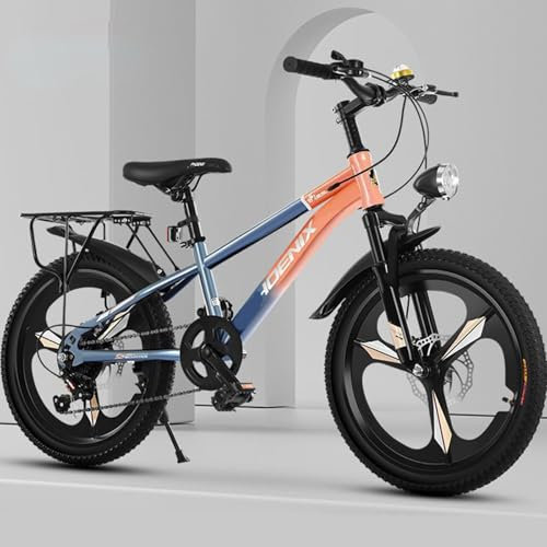 22 Zoll Kinderfahrrad Geschwindigkeitsänderung Integriertes Rad Mountainbike Stoßdämpfung Vordergabel und Doppelscheibenbremsen Sind für Jungen und Mädchen Geeignet B1,22 inches