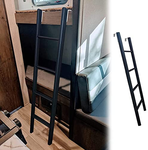 Hochbett Leiter Ersatzleiter Etagenbett für Wohnheime, schwarz, für Zwei Personen, bodenstehend, universelle Ersatzleiter aus Aluminiumlegierung, Trittleiter für Hochbetten im Kinderzimmer/D