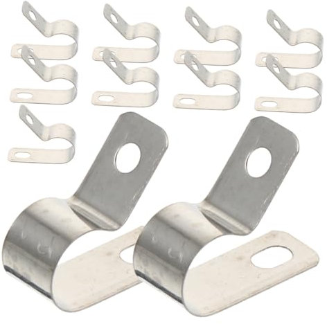 NUOBESTY 50stücke Kabelclips R-förmig Aus Robustem Aluminium Feuerfest Und Temperaturbeständig Vielseitige Drahtklemme Zur Praktischen Kabelführung Und Befestigung Im Haushalt Und Büro