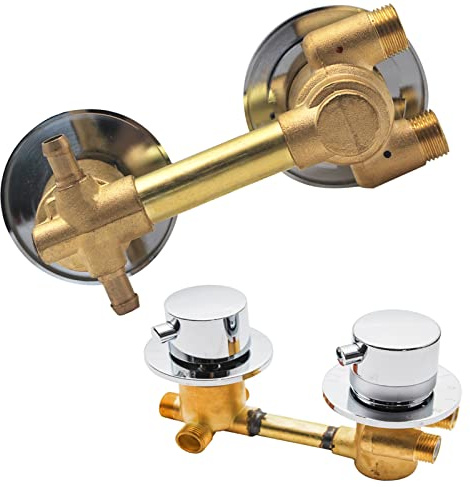 2/3/4/5 Voies Mitigeur Thermostatique Robinets De Douche,Laiton Robinet Cabine With Cartouche Céramique,Mitigeur Cabine De Douche Entraxe 10Cm/12,5Cm/14,5Cm,Intubation 2-way10cm