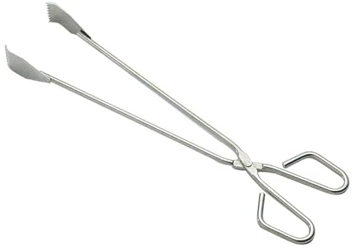 Pinza barbacoa - Pinza inoxidable de 38x6 cm, robusta y duradera, ideal para manipular alimentos en la parrilla con fácil agarre.
