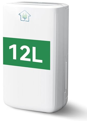 Alphaappliance Luftentfeuchter Elektrisch 12L, 122m³,Entfeuchter Elektrisch | Keller 36dB Leiser Raumentfeuchter, 3 Modi, Wäschetrockner & 24h Timer, für Schlafzimmer & Bad