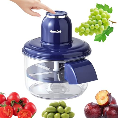 Milageto Elektrische Schäler, Traubenschälmaschine, USB Recahrgeable Gemüseschäler, Kleine Obstschäler mit geschärfter Klinge, Küche Schälmaschine für Trauben, Kirschen, Tomaten, Knoblauch, Blau