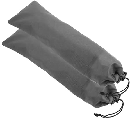 TOGEVAL 2Pcs Portable Oxford Cloth Tent Peg Storage Bag for Camping Thick Floor Nail Pouch with Wind Rope Buckle Lightweight and Compact for Hiking Outdoor Use Fits Stakes