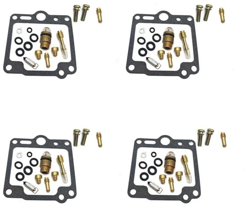 Carb Réparation Kit De Réparation Carburateur pour Yamaha XJ900F 58L (1986-1990), Joint Pointeau, Torique, Vis d'air avec Flotteur Ensemble Pièces(Couleur1)