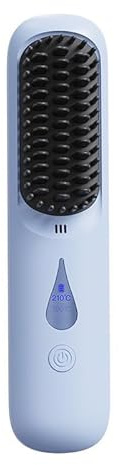 KANLVU Resa Mini Plattång, Sladdlös Plattång Med Smart Temperaturkontroll Och Automatisk Avstängning, Bärbar Trådlös Plattång Borste(Blue)