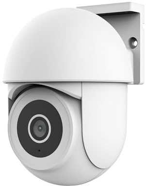 Trust SMARTCAM-3900 Überwachungskamera Aussen 360° WLAN Kamera, Weiß | Nachtsicht, Eingebaute Licht/Sirene/Mikrofon, Aussenkamera mit App-Kontrolle, Smart Home Videoüberwachung