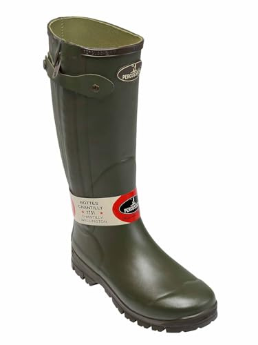 Percussion Jagdstiefel Full Zip Chantilly - Grün, Größe 39 EU, Unisex-Erwachsene, Outdoor, Jagd-Gummistiefel