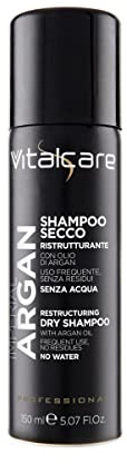 Vitalcare | Imperial Argan - Shampoo Secco Ristrutturante, con Olio d'Argan, Ravviva e Rinforza i Capelli Senza il Bisogno dell'Acqua, 150 ml