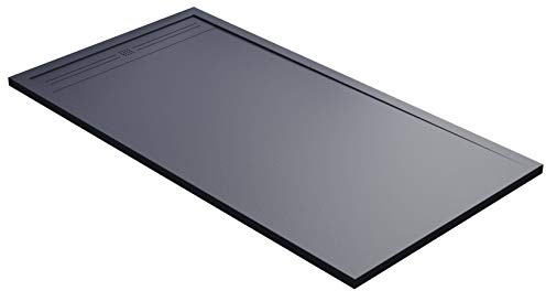 Duschwanne 90 x 110 cm aus Stein Maier Oasis grau anthrazit