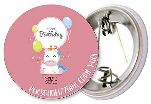 My Custom Style 5 spillette Latta tonde, Personalizzate Compleanno onomastici