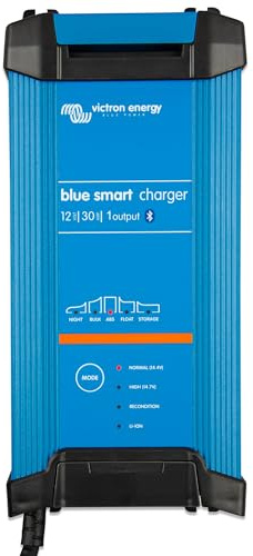Victron Energy Blue Smart IP22 12V 30A Smart Car Battery Charger with Bluetooth, Trickle Charger for Car Battery and Maintainer for Lithium, LiFePO4, AGM, Caravan, Boat and Motorbike Batteries