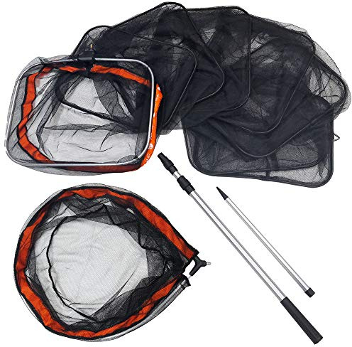 MATT HAYES ADVENTURE - 3m KEEP NET & Matching LANDING NET Set - 1.8m Telescopic Aluminium Pole Handle & Bank Stick for Coarse Match Fishing (55cm x 45cm x 30cm) Fish Safe Black 3-4mm Mesh [99-8029]