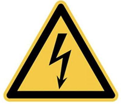 Aufkleber Achtung Hochspannung Warnschild Schild 100x100mm