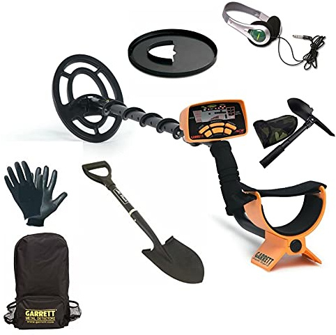 Maxxistore - Garrett ACE 250 metal detector + Cuffie + Piastra + Mini Pala + Guanti + Zaino Vanga